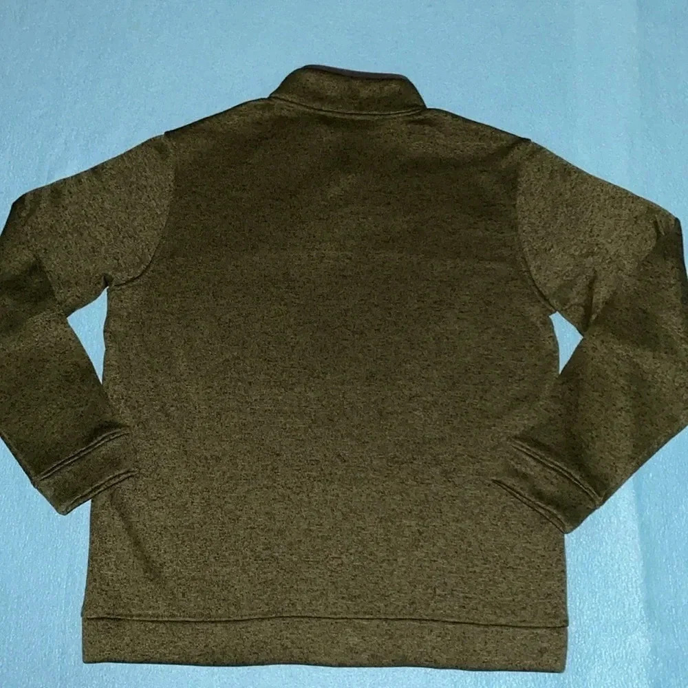 Eddie Bauer Radiator Fleece Snap Mock Pullover Heather Green Black New Size L View 4
